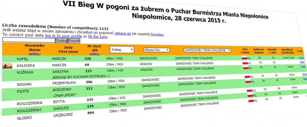 w pogonio za żubrem